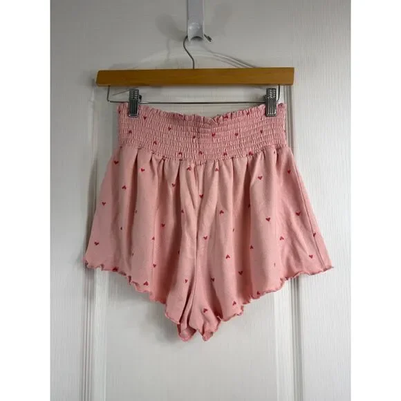 Z Supply Happy Heart Long Sleeve Top and Shorts Loungewear Set Women's S Small - Picture 5 of 12